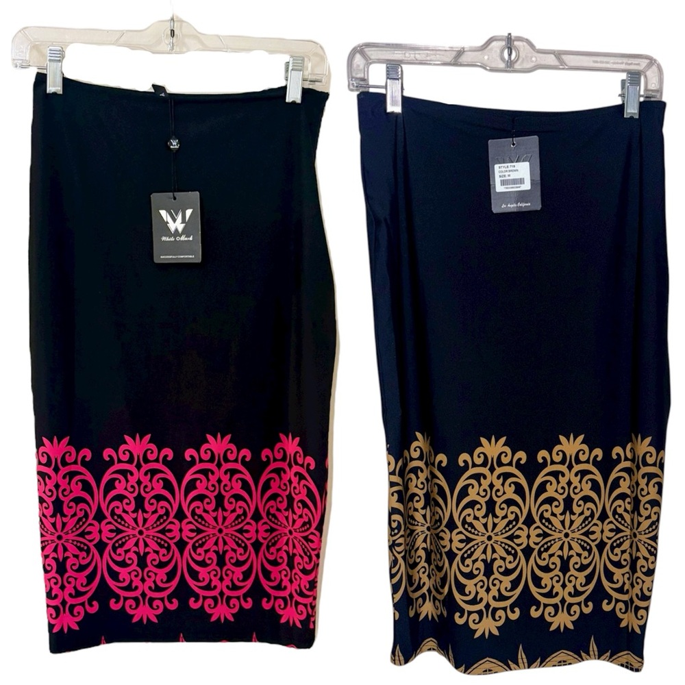 🆕 (2) Pencil Skirts 🩷🖤🤎